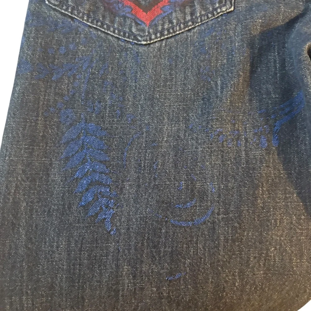 Red Ape Vintage Skater‎ Y2K Jeans. Size 40. EUC. Amazing designs on back.